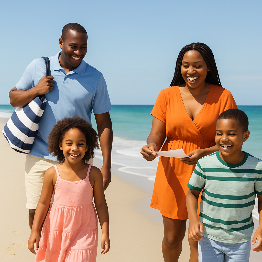 family vacation Family enjoying stress-free vacation thanks to sinking fund planning